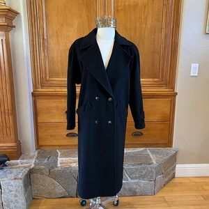 Albert Nippon Black Wool Coat Size 4 Petite